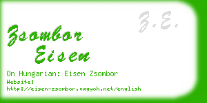 zsombor eisen business card